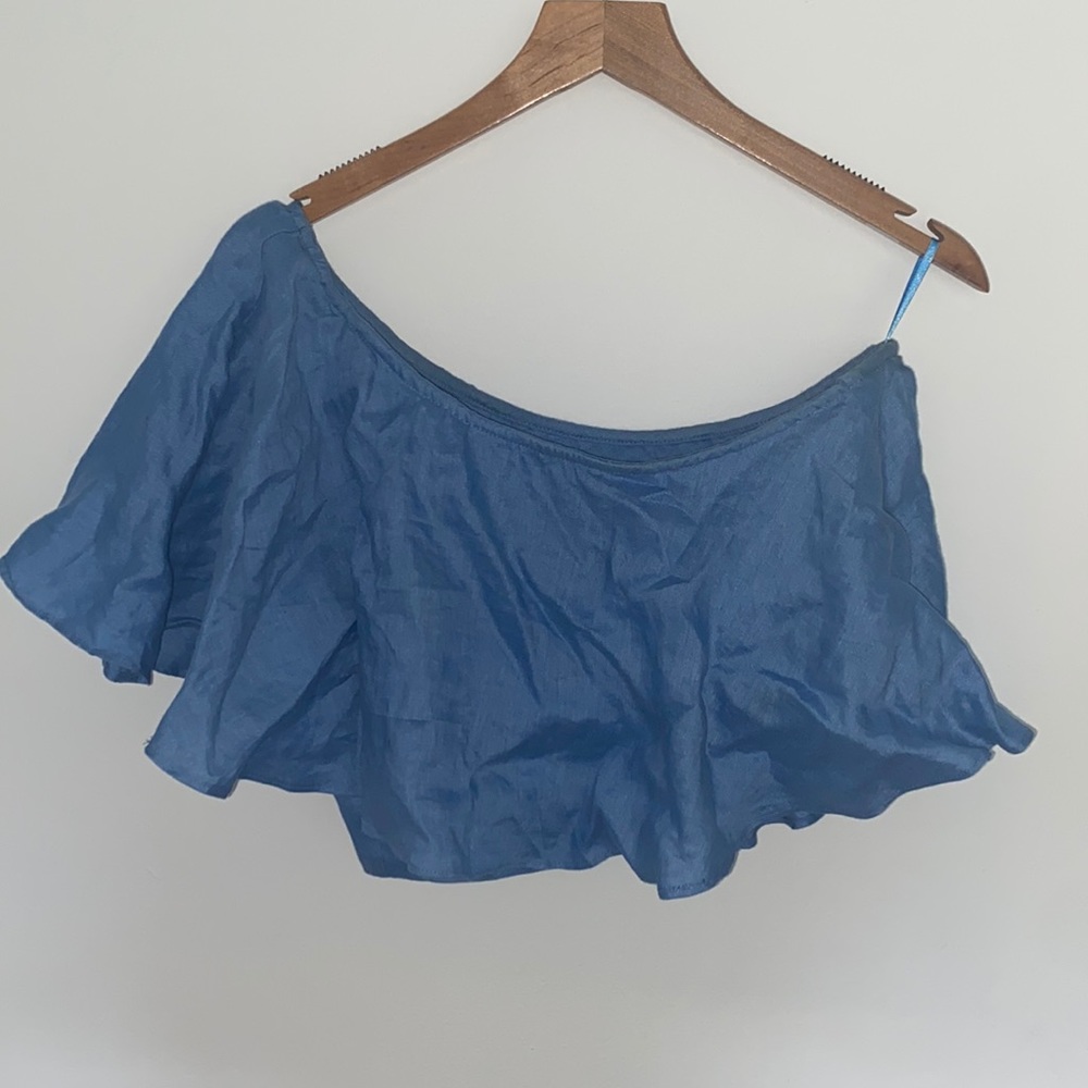 Capulet off the shoulder flowy crop top